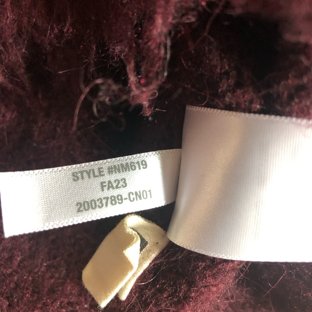 Madewell Alpaca Brushed Polo Sweater Sz M Burgundy Wine Cozy Preppy Minimalist - Picture 11 of 11